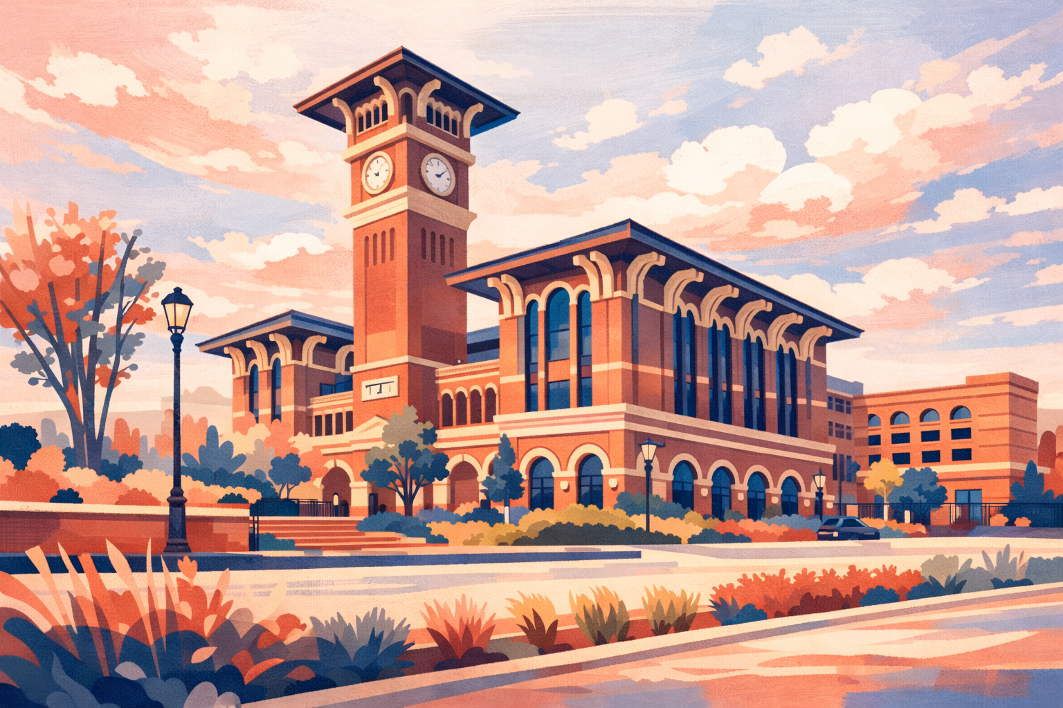 Abstract illustration inspired by Grapevine Main Street